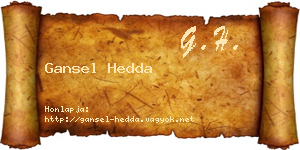 Gansel Hedda névjegykártya